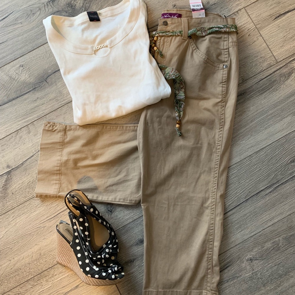 Wide leg cropped pant